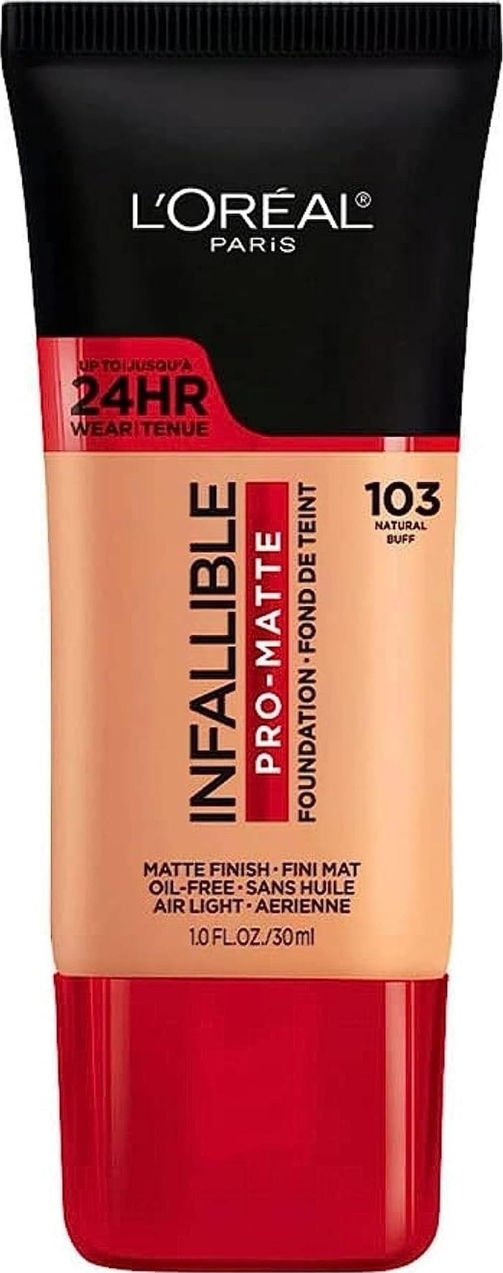L'Oreal Paris Cosmetics Infallible Pro-Matte Foundation Makeup - Natural Buff