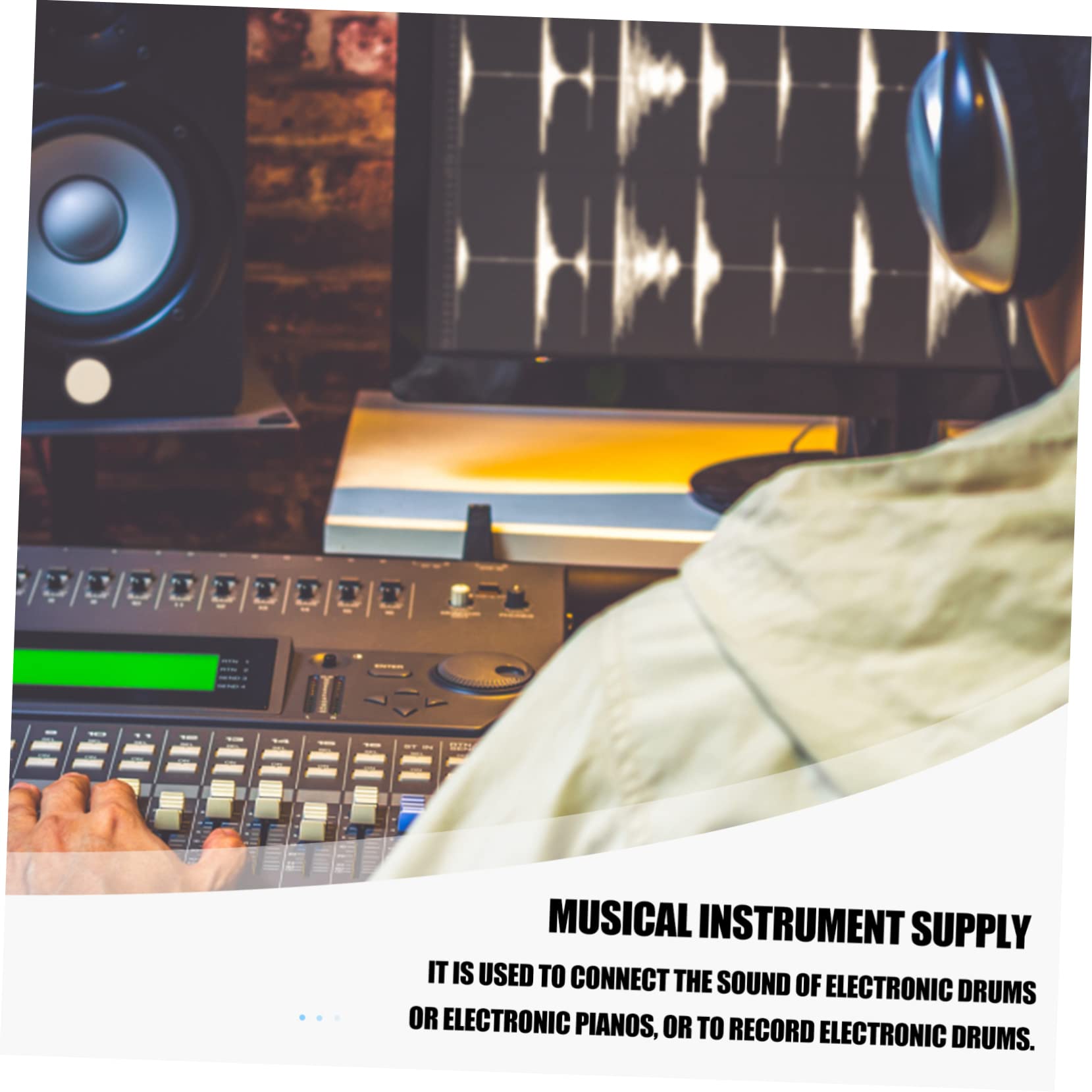 OFFSCH 2pcs Midi Cable Adapter 5 Pin Midi Instrument Cable Portable Easy to Carry