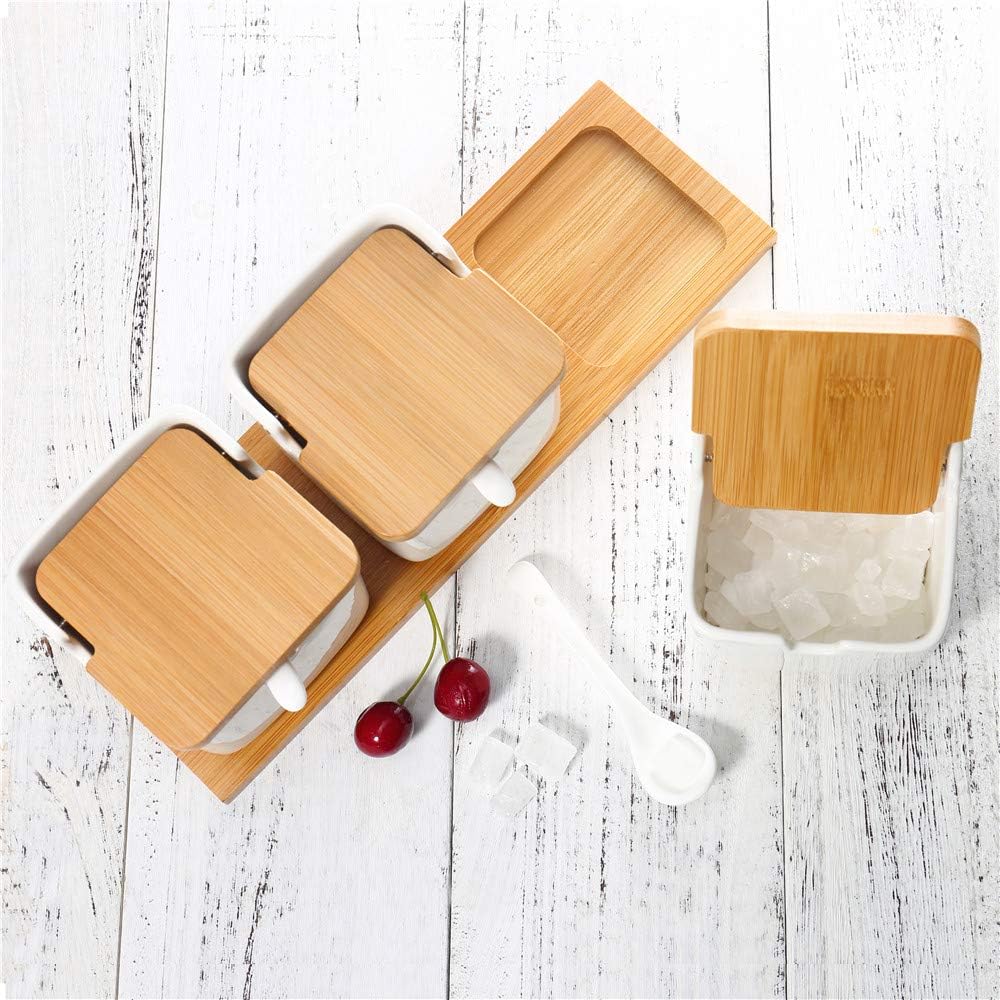 Get Popular Offer Porcelain Sugar Bowl Condiment Jar-Ceramic Spice Container with Flip Top Bamboo Lids and Spoons, Set of 3 Sugar Container, 9.1 FL OZ, for Kitchen Home Black Friday Clearance Porcelain Sugar Bowl Condiment Jar-Ceramic Spice Container with Flip Top Bamboo Lids and Spoons, Set of 3 Sugar Container, 9.1 FL OZ, for Kitchen Home