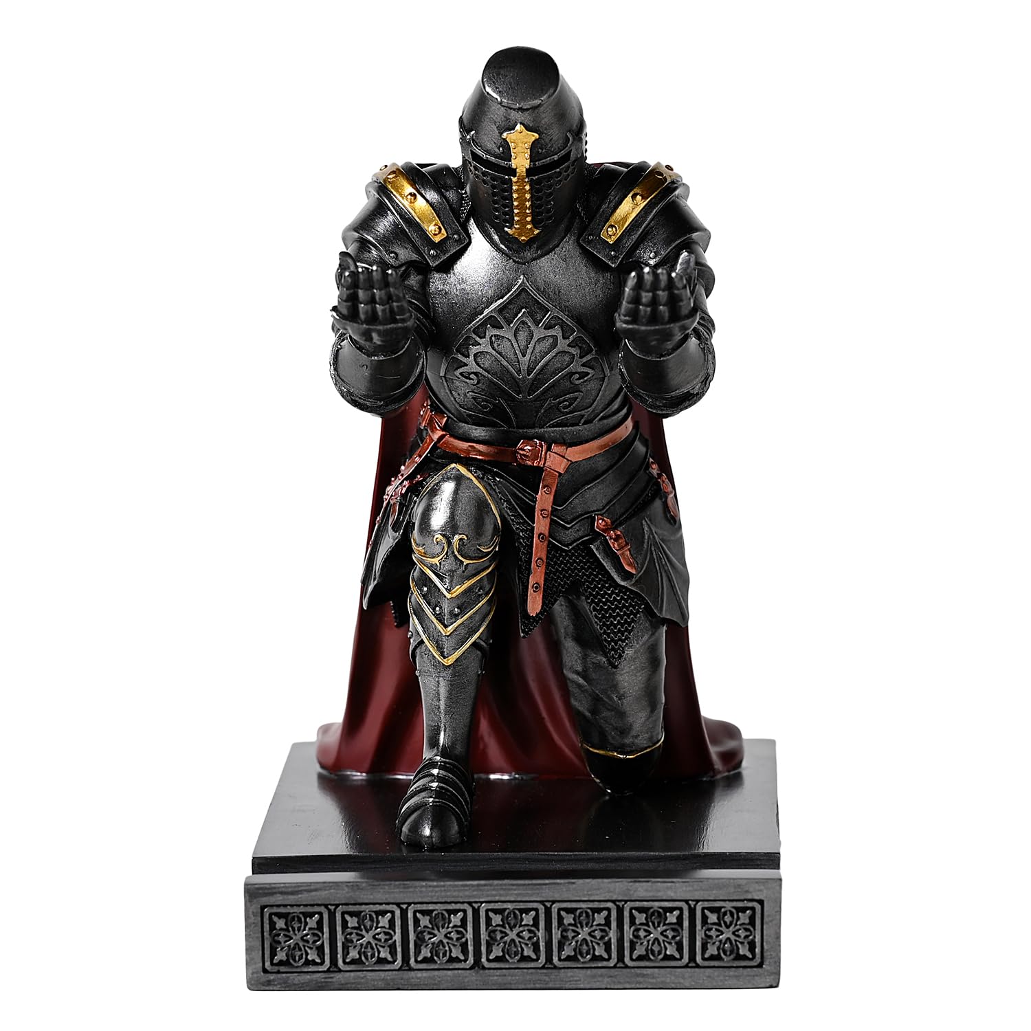 Portapenne medievale templare avanguardia ufficiale cavaliere portapenne organizer da scrivania e accessori in resina supporto per telefono cellulare come regalo per ufficio e casa scrivania