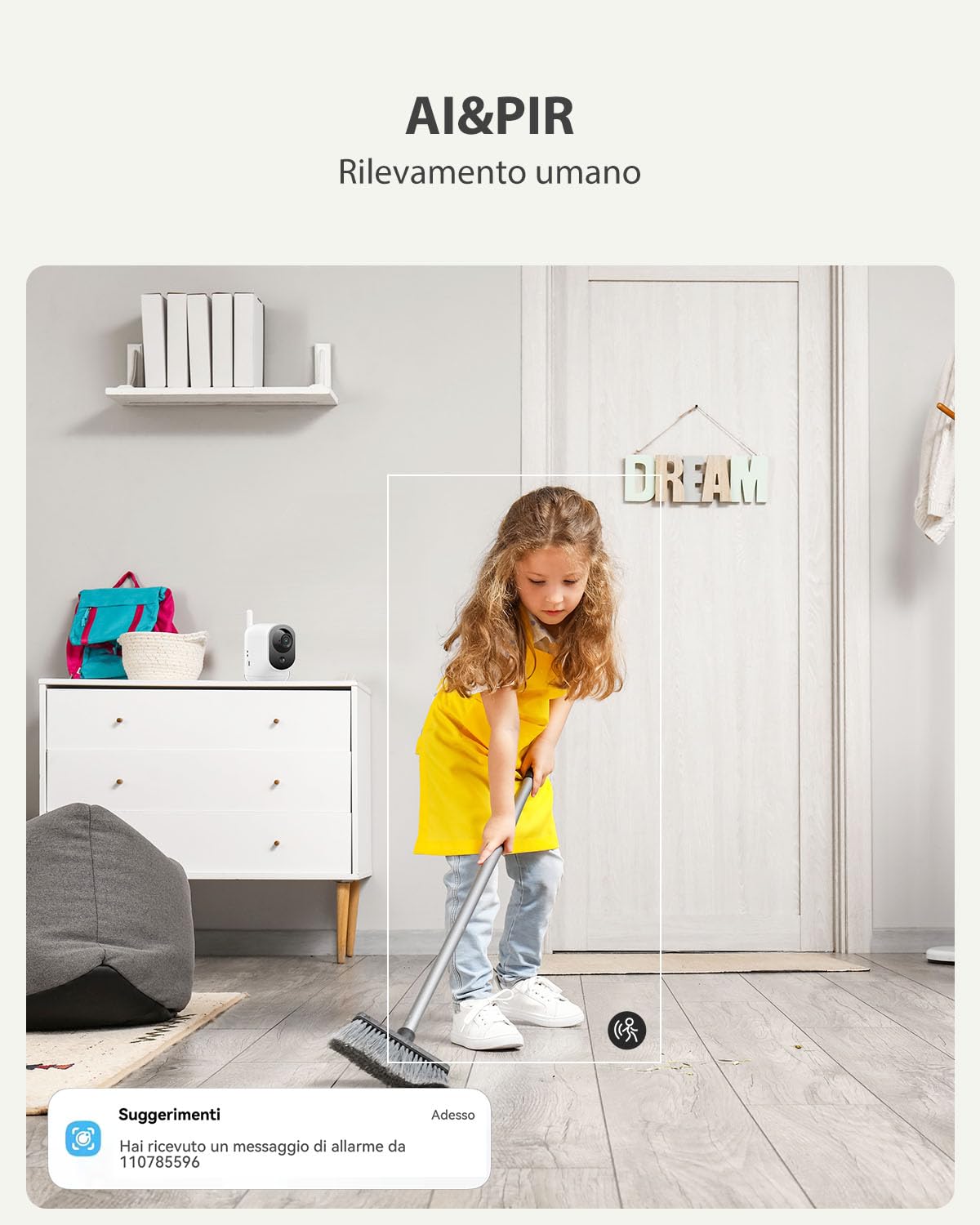 COCOCAM 4G Telecamera con SIM Interno Senza Fili 2K Senza WiFi