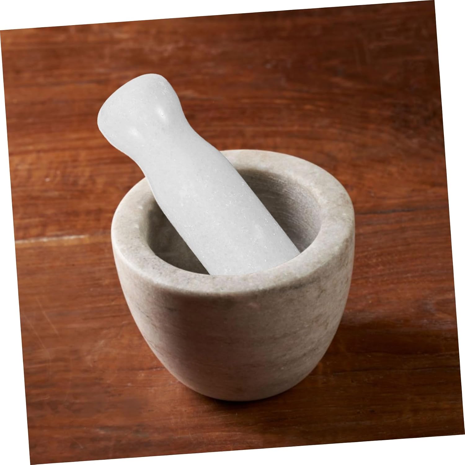 Marble Pestle Mortar for Cooking Garlic Grinding Tool Handheld Garlic Pestle Food Masher for Kitchen