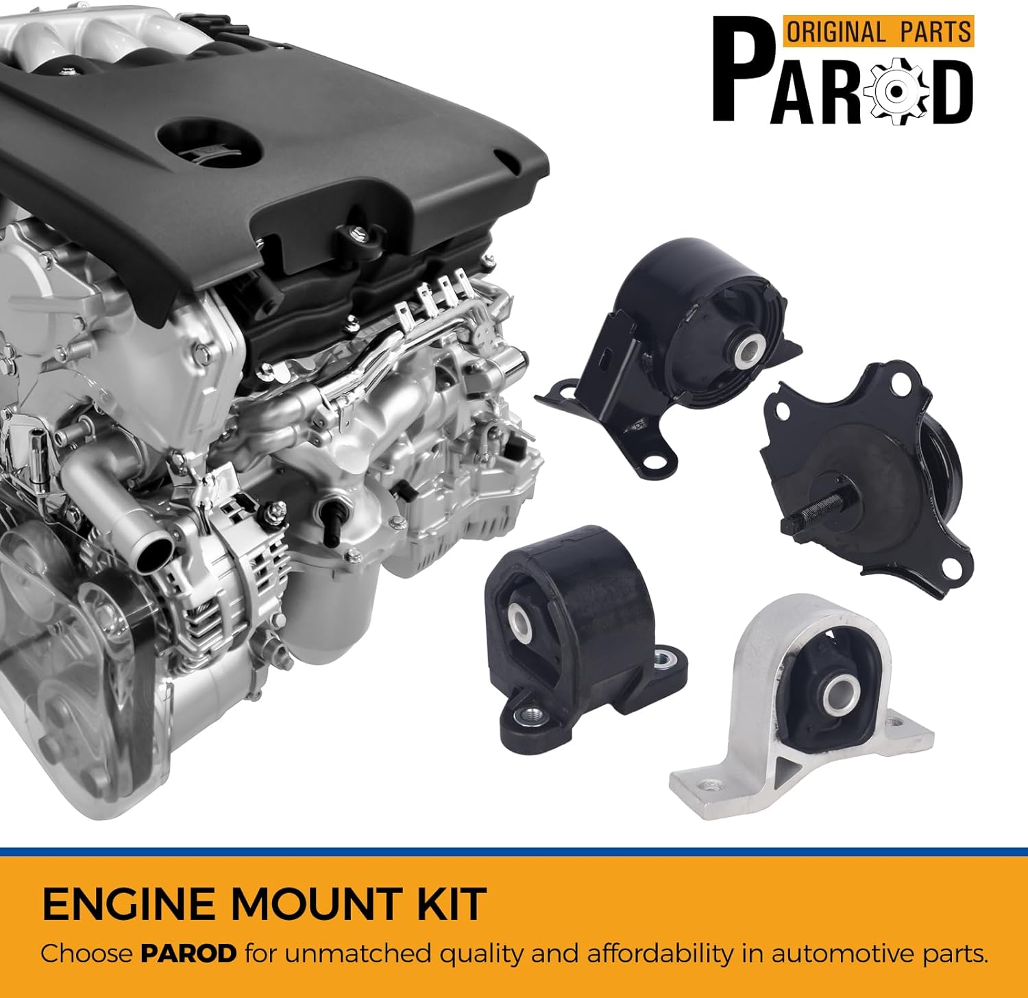 PAROD 4pcs Engine Mount Fit for 2001-2005 Acura EL, Honda Civic Replace#A6595 A6591 A6588 A4511