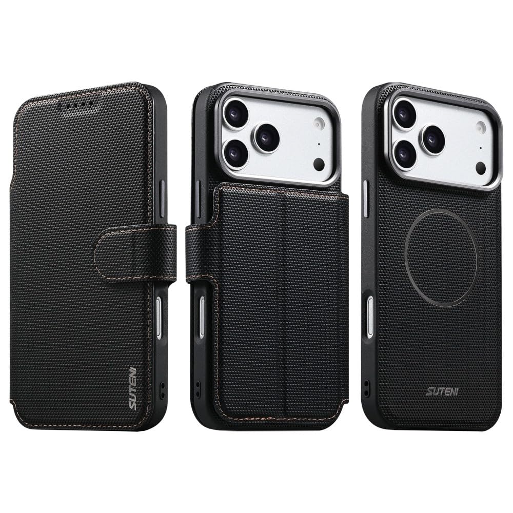 Étui iPhone 16 Pro en cuir noir idéal pour vos déplacements et réunions pro - 8