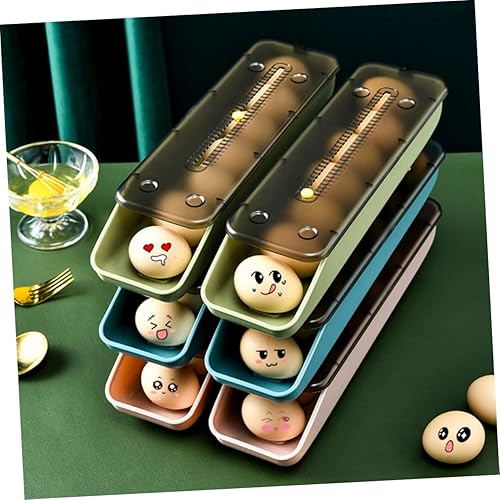 Miniatura 8 de TEHAUX 2pcs Egg Storage Box Lid Refrigerator Egg Tray Holder 7 Girds Carton Fridge Carrier Storage Case