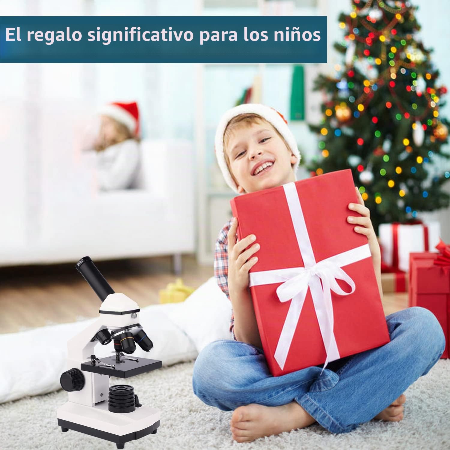 Microscopio de actualización 40X-2000X para niños, Estudiantes y Adultos, Potente microscopio biológico para niños, para Laboratorios Escolares, hogar, investigación científica biológica