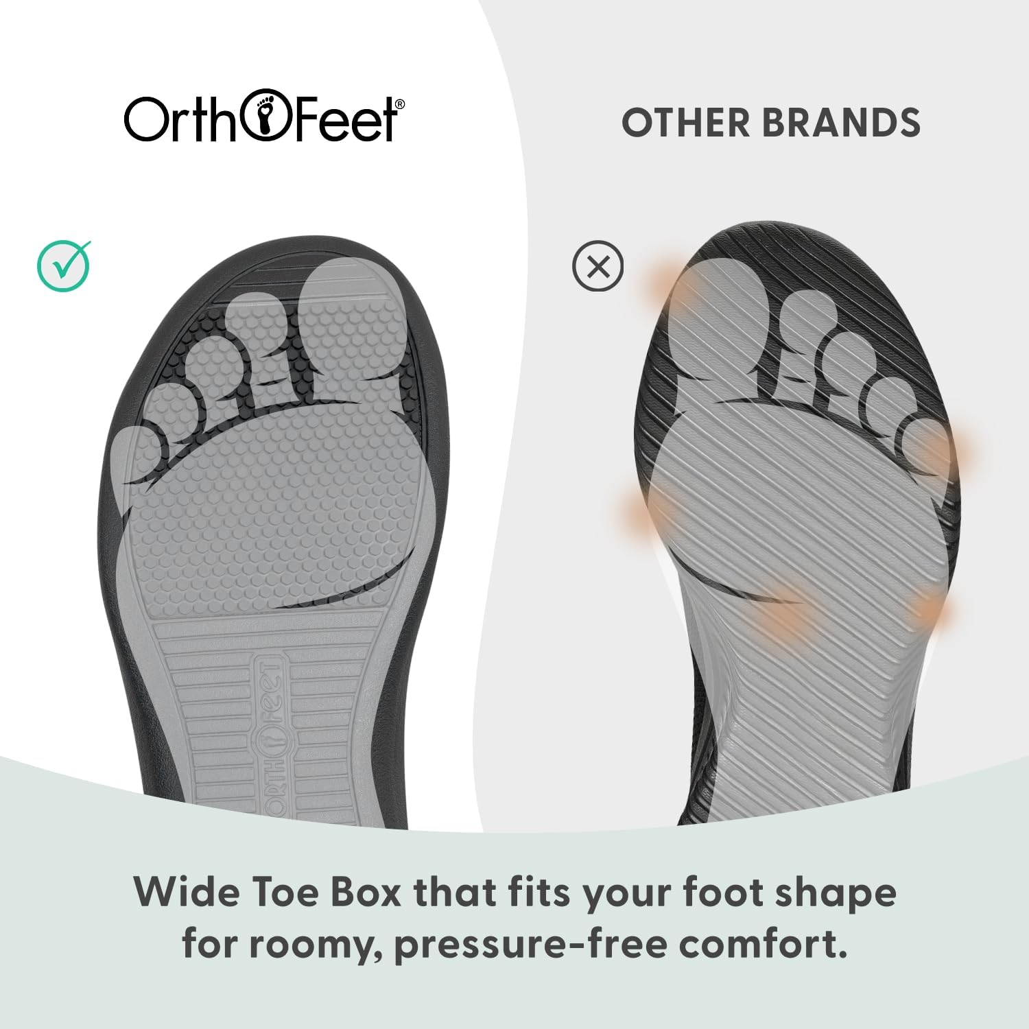 Orthofeet Women's Orthopedic Water-Friendly Calypso Hands-Free Slip-On Sandals