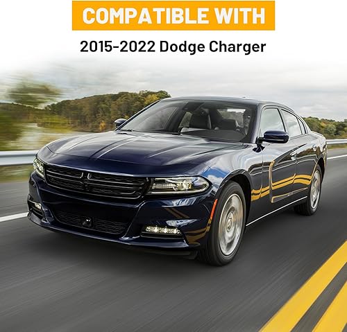 Miniatura 2 de Protector de parachoques delantero compatible con Dodge Charger SRT 2015-2020, accesorios exteriores, amarillo