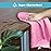 HOMEXCEL Pink Microfiber Cleaning Cloth, 50 Pack Cleaning Towels for Kitchen, Lint Free, Scratch-Free, Highly Absorbent, and Reusable Cleaning Rags for House, Window and Glass, Cars, 11.5 X11.5 inch