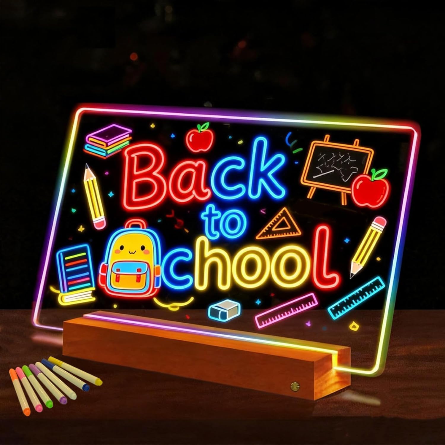 Upgraded LED Note Board With Colors, 9-Mode Light Up Motivational Quote Desk Sign Display Desk Decor, Inspirational Gift Ideas - Appreciation Gifts for Women Men Friends Coworker