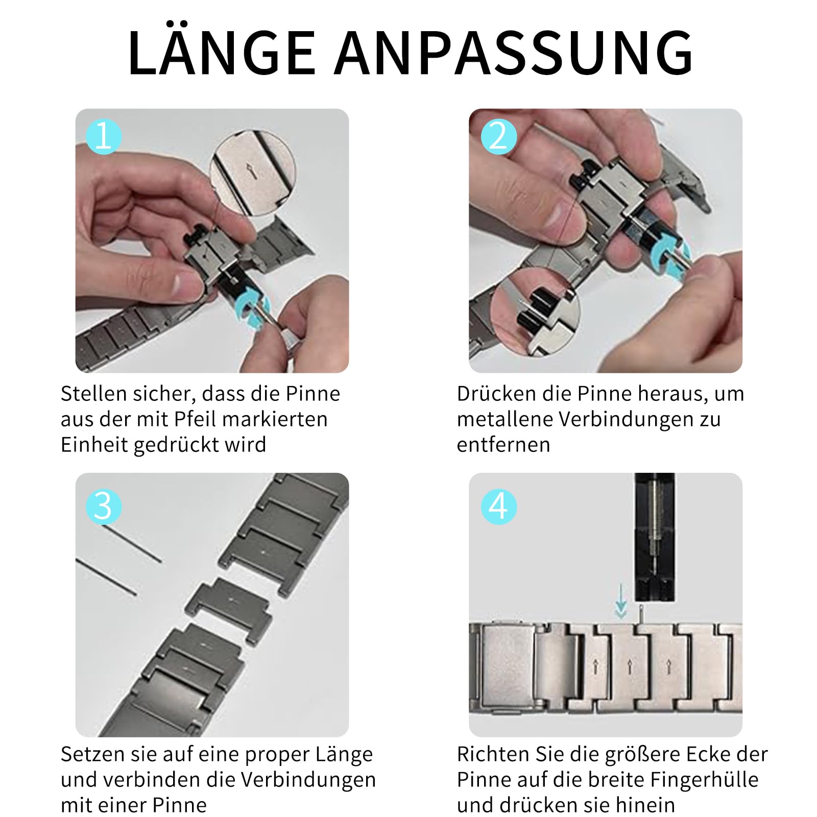 26mm Titan Armband Kompatibel mit Fenix 8 51mm/Enduro 3 51mm/7X Pro/Epix Pro 51mm,22mm Metall Armband mit Schnellverschluss Kompatibel mit Fenix 8 47mm/E 47mm/7/6 Pro/5 Plus/Forerunner 965 955