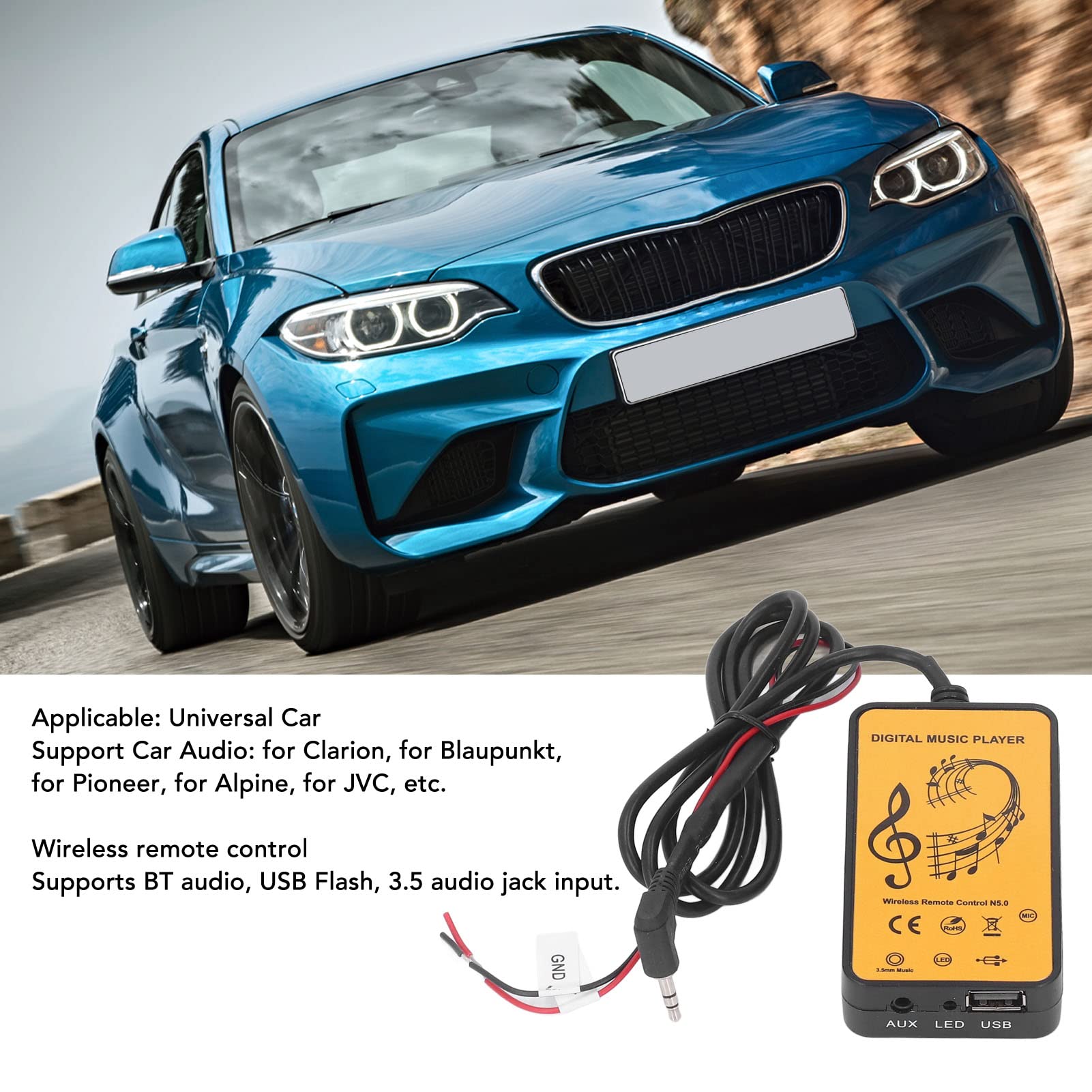 Bluetooth Trasmettitore Ricevitore DC12V Bluetooth Music RCa Adattatore AUX Adattatore Radio Universale Per Trasmettitore Per Auto Per Clarion Audio