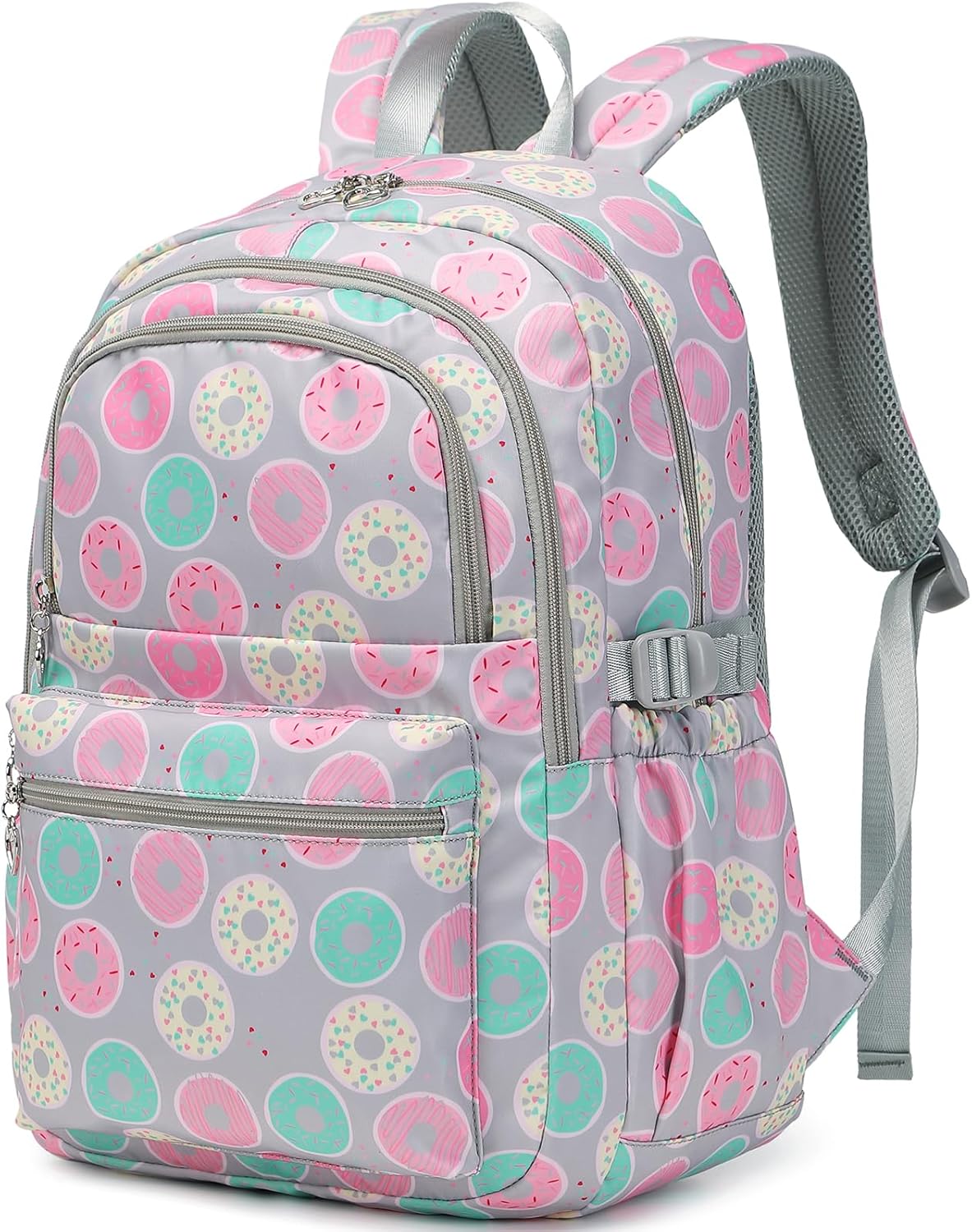 Sugaroom Backpack for Girls Backpack with Lunch Box Kids School Bags Primary Elementary Bookbags for Teen Girls (Donut-gray) - Image 5