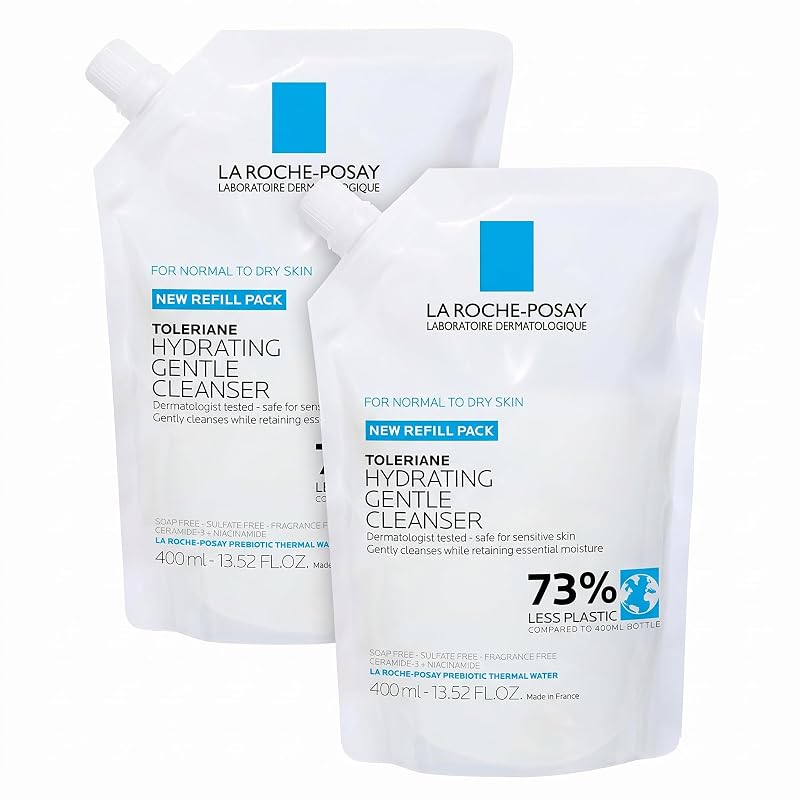 Limpador facial hidratante suave La Roche-Posay Toleriane com niacinamida