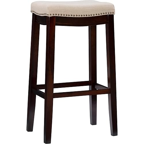 Linon Harper Stool Fabric Top