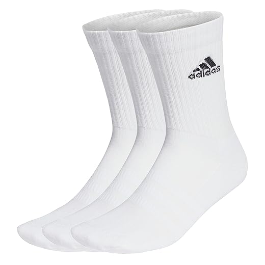 Kit Meia Adidas Cano Alto 3 Pares Preta e Branca