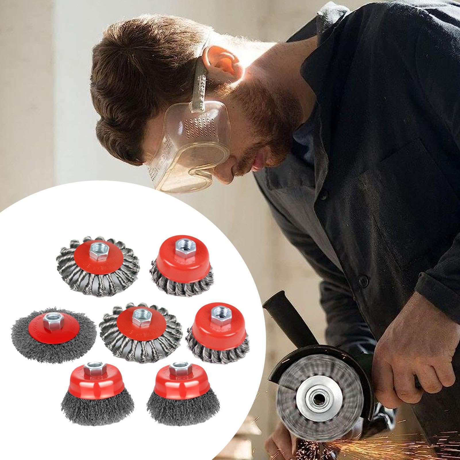 Ruota Del Filo Per Smerigliatrice Angolare | Set Di 7 Ruote In Filo Resistente - Per Metalli Acciaio Rame Legno Piastrelle | Utensili Elettrici Per Saldatura Smerigliatura Lucidatura Lavorazione Del Legno Accessorio Per Smerigliatrice Manuale