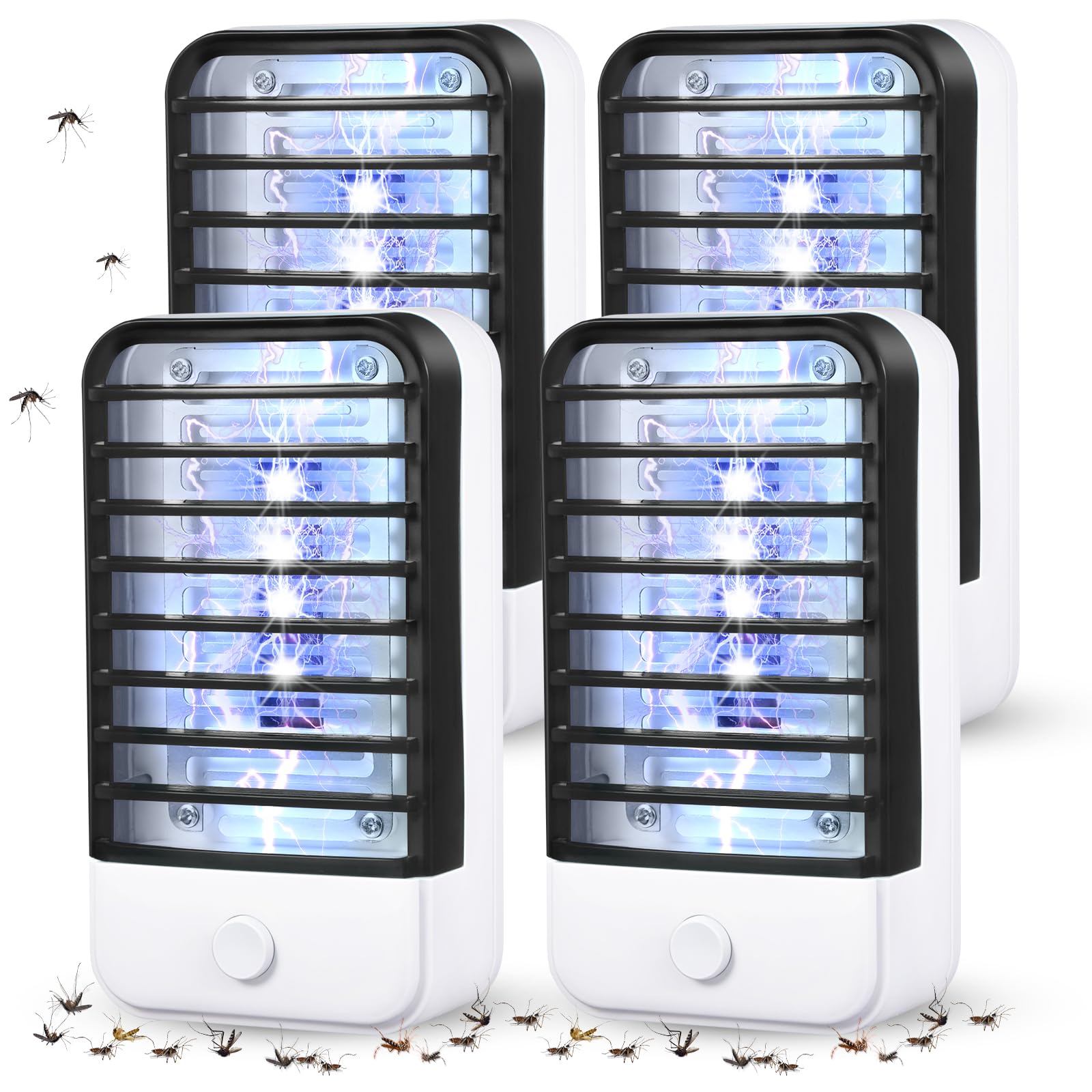 4 Pack Electric Fly Zapper Plug In, Mosquitoes Killer Lamp