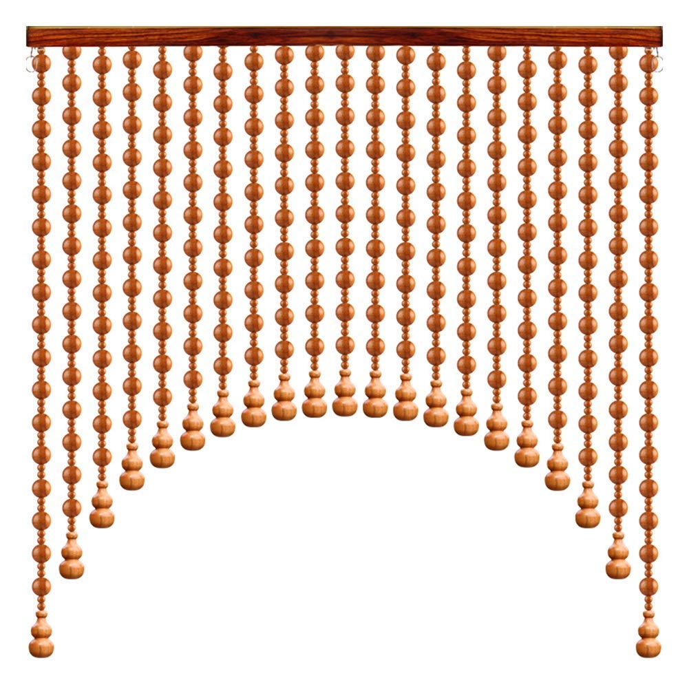 Rideau de perles marron pour arche de porte et cloison de séparation
