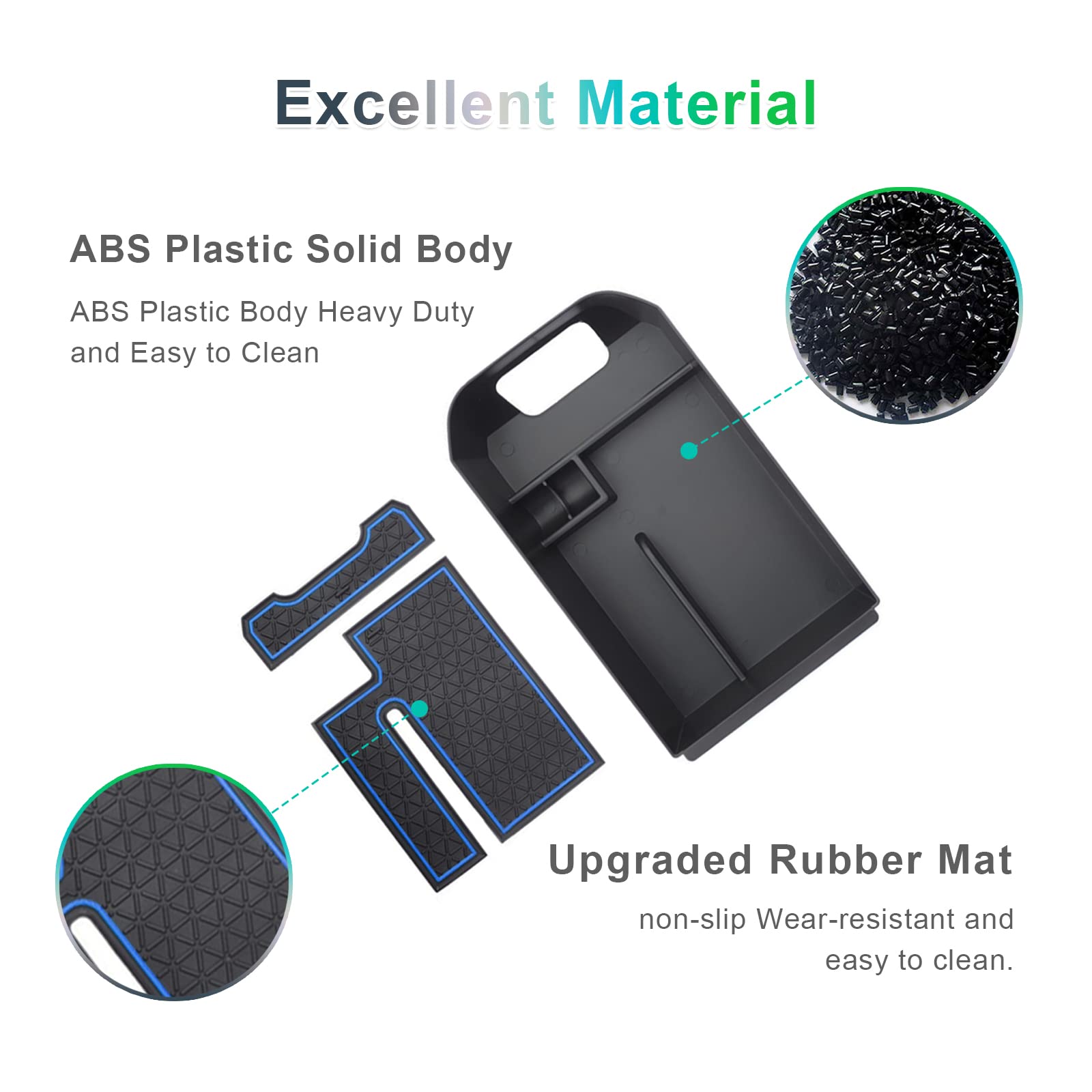 Organizzatore Console Per Toyota RAV4 2019-2024 - Blu, ABS | Aumenta Lo Spazio Nel Bracciolo - Foto 3