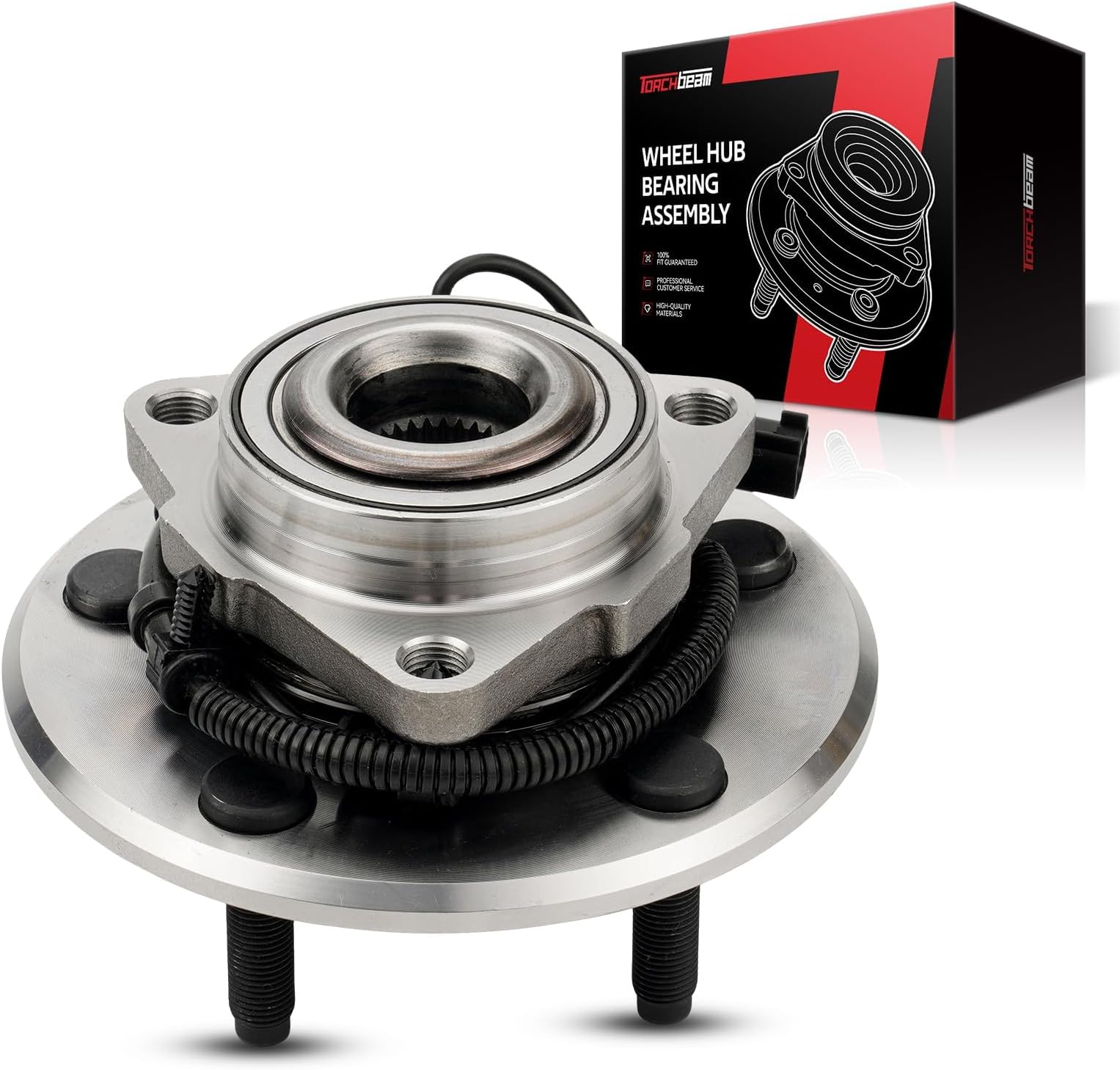 Torchbeam 515151 フロントホイールベアリング&ハブアセンブリ 2013-2018 Ram 1500、2019-2022 Ram 1500 Classic、2012 Ram 1500 4WD、2012 Ram 1500 RWD W/ABS 5ラグ1個