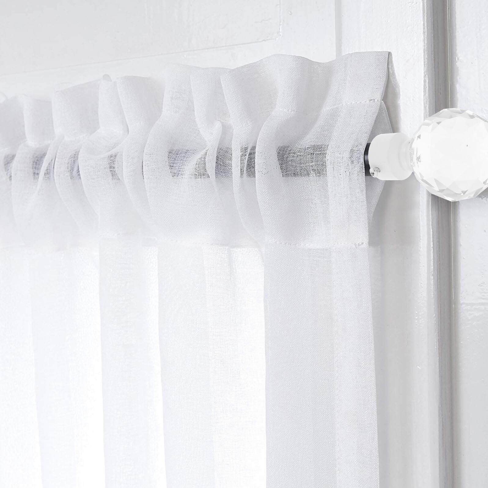 Housoutil 2 Embouts Décoratifs pour Tringle à Rideaux Romaine Couleur Ivoire Accessoire Résistant et Décoratif pour Décoration Intérieure Compatible Tringles Romaines Lot de 2 Pièces