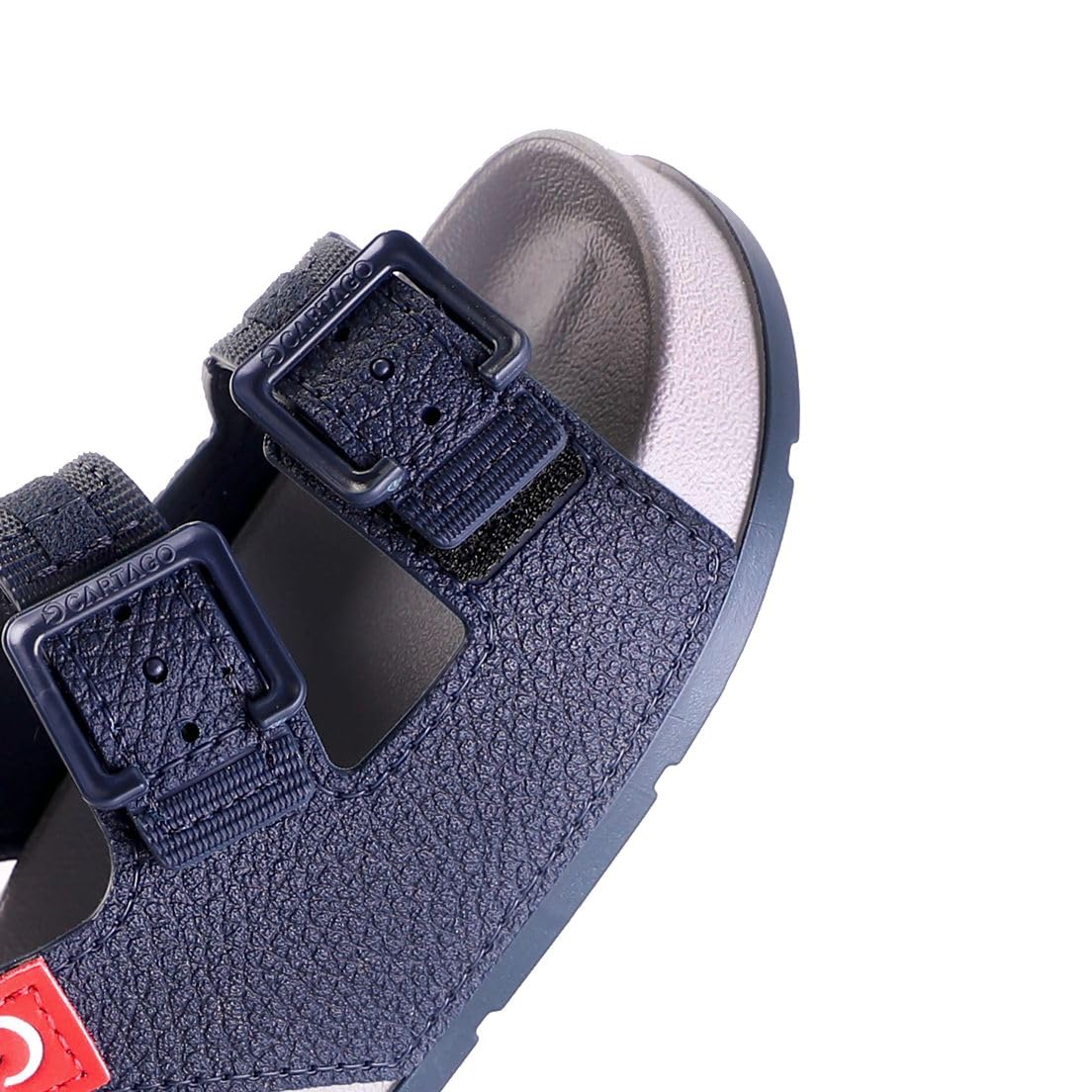 CARTAGO Milao Slide Baby, 22213 Grey/Blue/Red, Sandalias Planas Unisex niños