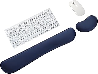 Comfortable Wrist Rest ，Ergonomic Wrist Rest for Keyboard and Mouse，Desk Wrist Support，Computer Laptop Wrist Rest，Wrist Cushion for Keyboard Mouse-Typing Wrist Rest for Office and Gaming. (Navy Blue)