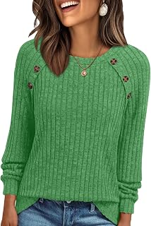 Womens Long Sleeve T Shirts Casual Tunic Work Tops Spring Plus Size Sweaters Date Night Outfit 2026 Dressy Blouse