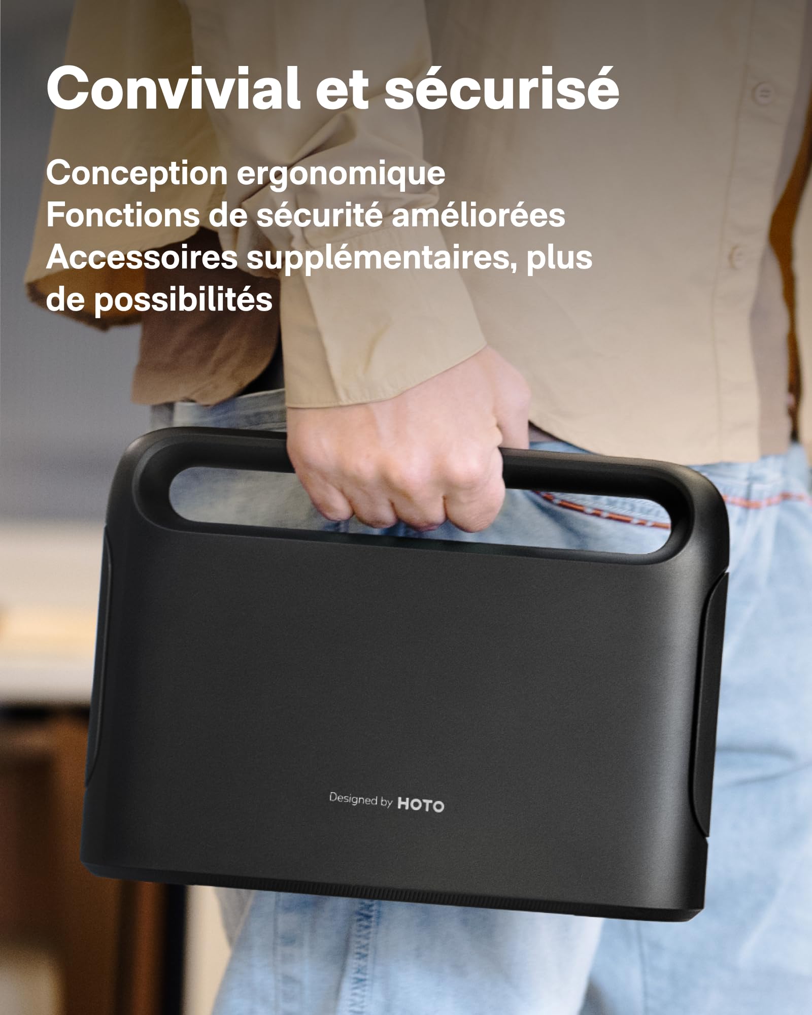 HOTO Kit d'outils 40 pièces - Malette outils complète avec tournevis électrique (LED, 3 couples), 14 outils & 26 accessoires，Caisse à outil complete et compacte pour bricolage et réparations，DIY