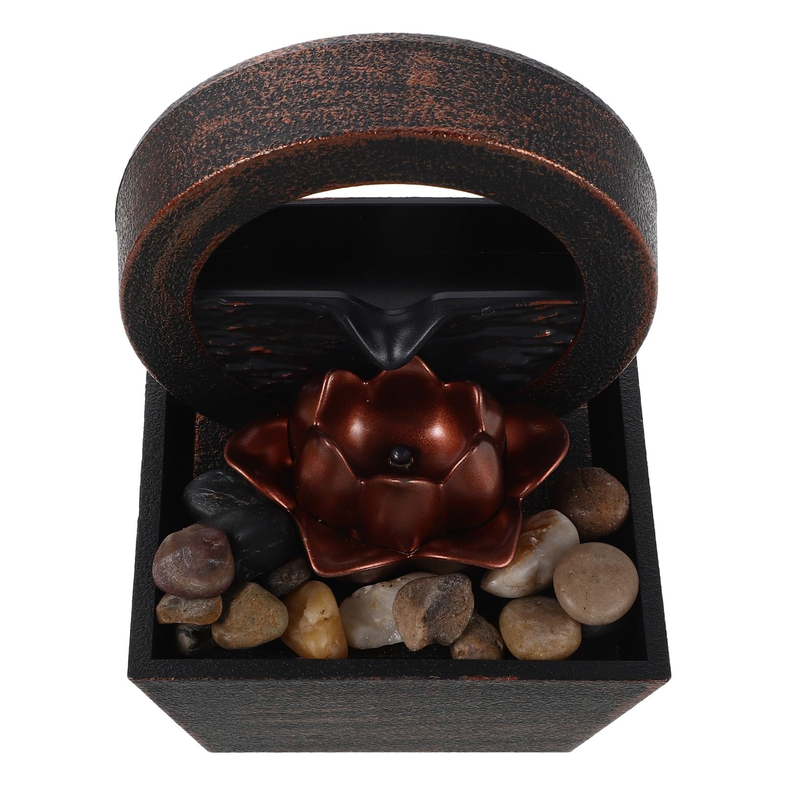 Fuente de agua interior para salón de té y oficina con cascada zen