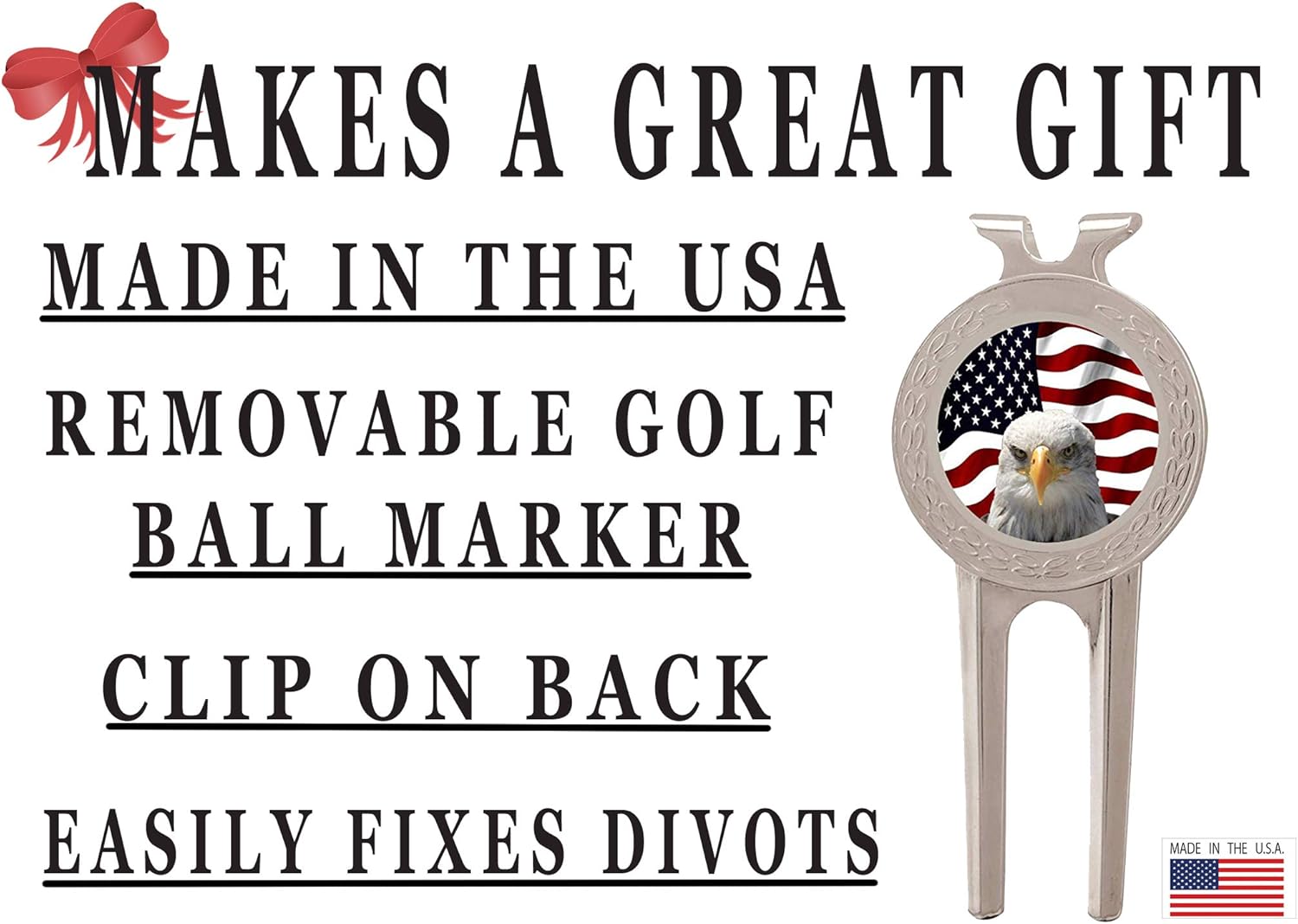 review Rogue River Tactical Patriotic Eagle USA Flag Golf Divot Tool Golf Ball Marker United States of America Military Veteran Gift