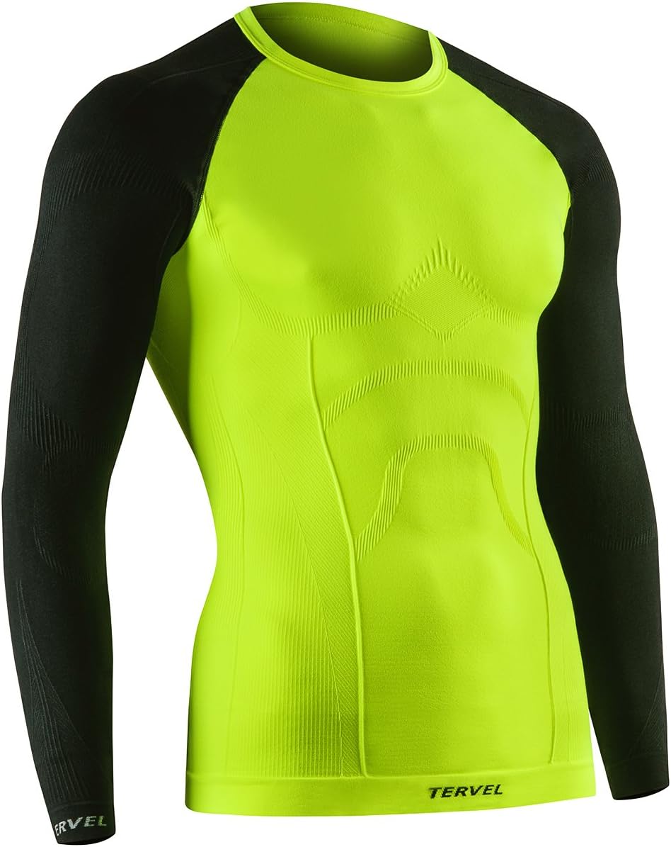 Tervel Comfortline Men's Shirt Long Sleeve Yellow Fluo/Black