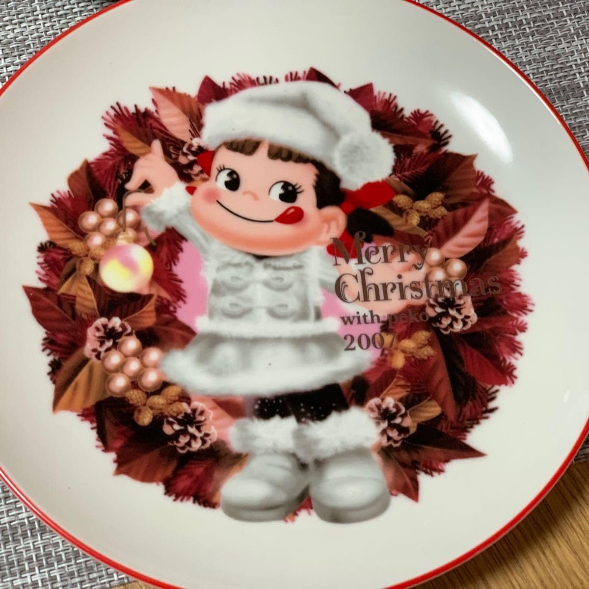 Amazon | 期間限定商品不二家 ペコちゃん皿 クリスマスプレート 4枚