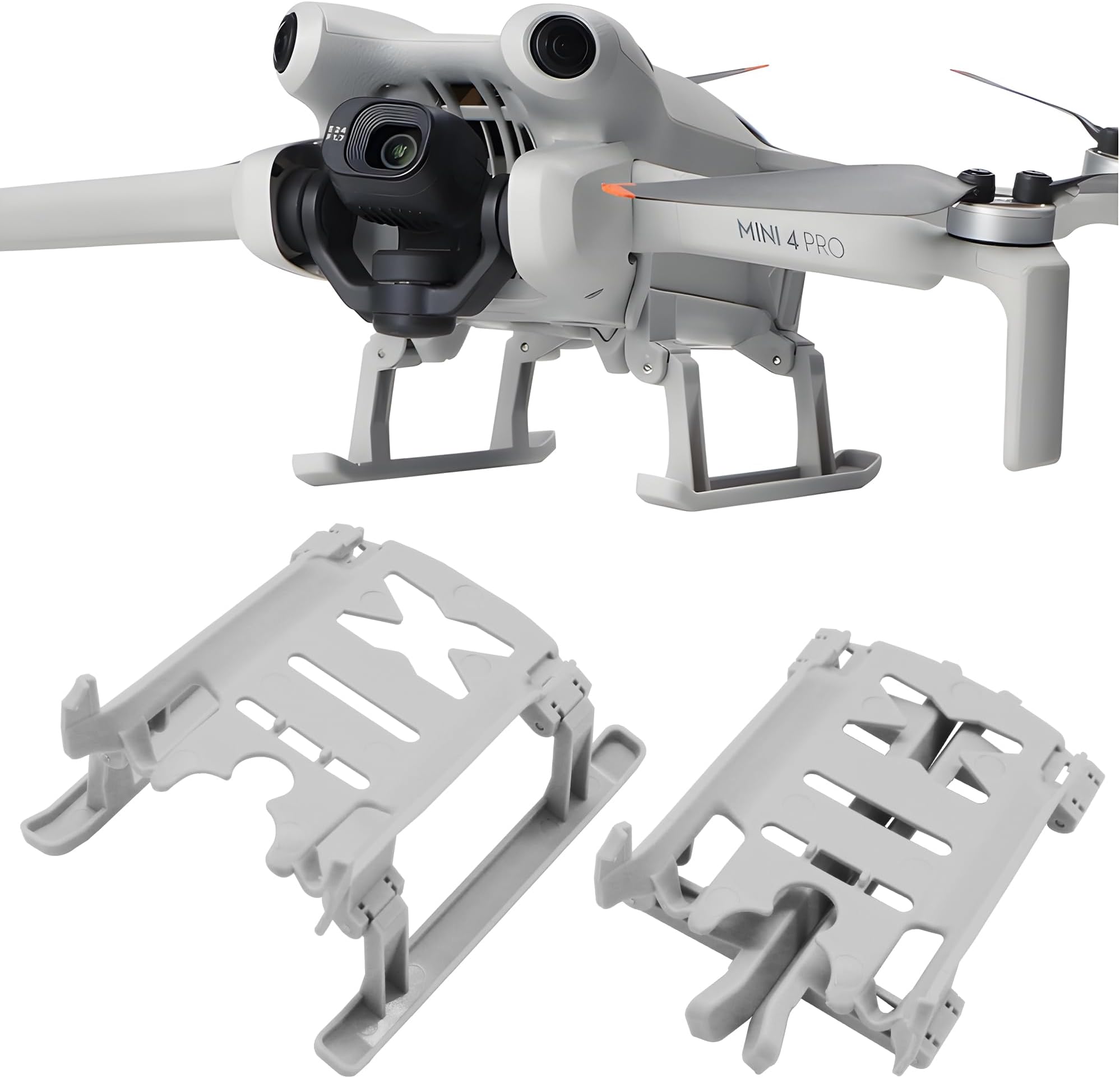 Landing Gear for Mini 4 Pro Foldable Extended Heightening Landing Legs Protector Kit Compatible with DJI Mini 4 Pro Drone Fly Accessories