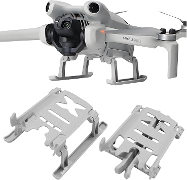 Landing Gear for Mini 4 Pro Foldable Extended Heightening Landing Legs Protector Kit Compatible with DJI Mini 4 Pro Drone Fly Accessories