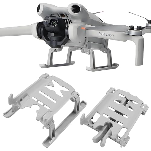 Landing Gear for Mini 4 Pro Foldable Extended Heightening Landing Legs Protector Kit Compatible with DJI Mini 4 Pro Drone Fly Accessories