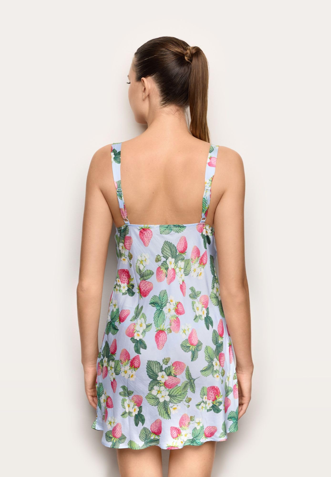 YAMAMAY - Sottoveste Spalline Fini in Raso di Viscosa, Multicolore, Linea Juicy, Donna