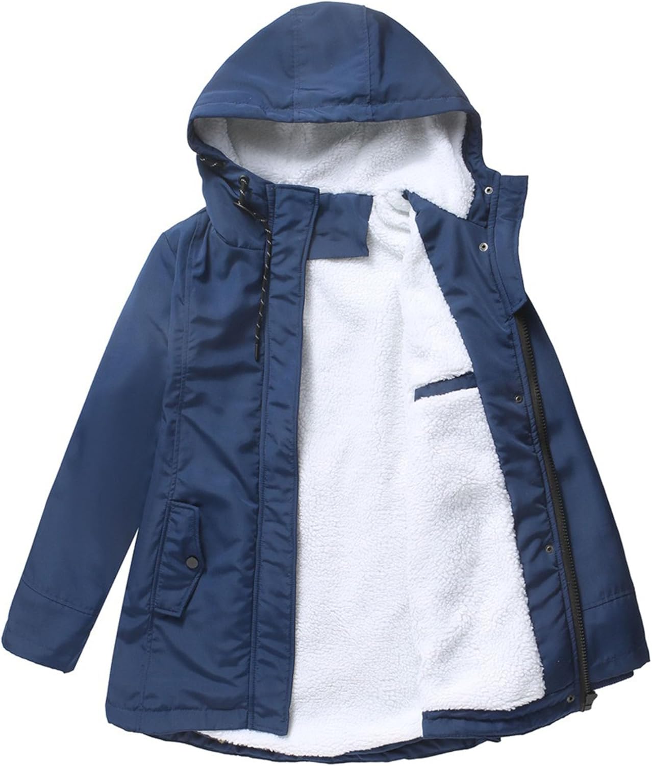 JEKE-DG Women's Waterproof Thicken Parka Jacket Hooded Lined Casual Anorak Jacket Military Warm Winter Outerwear