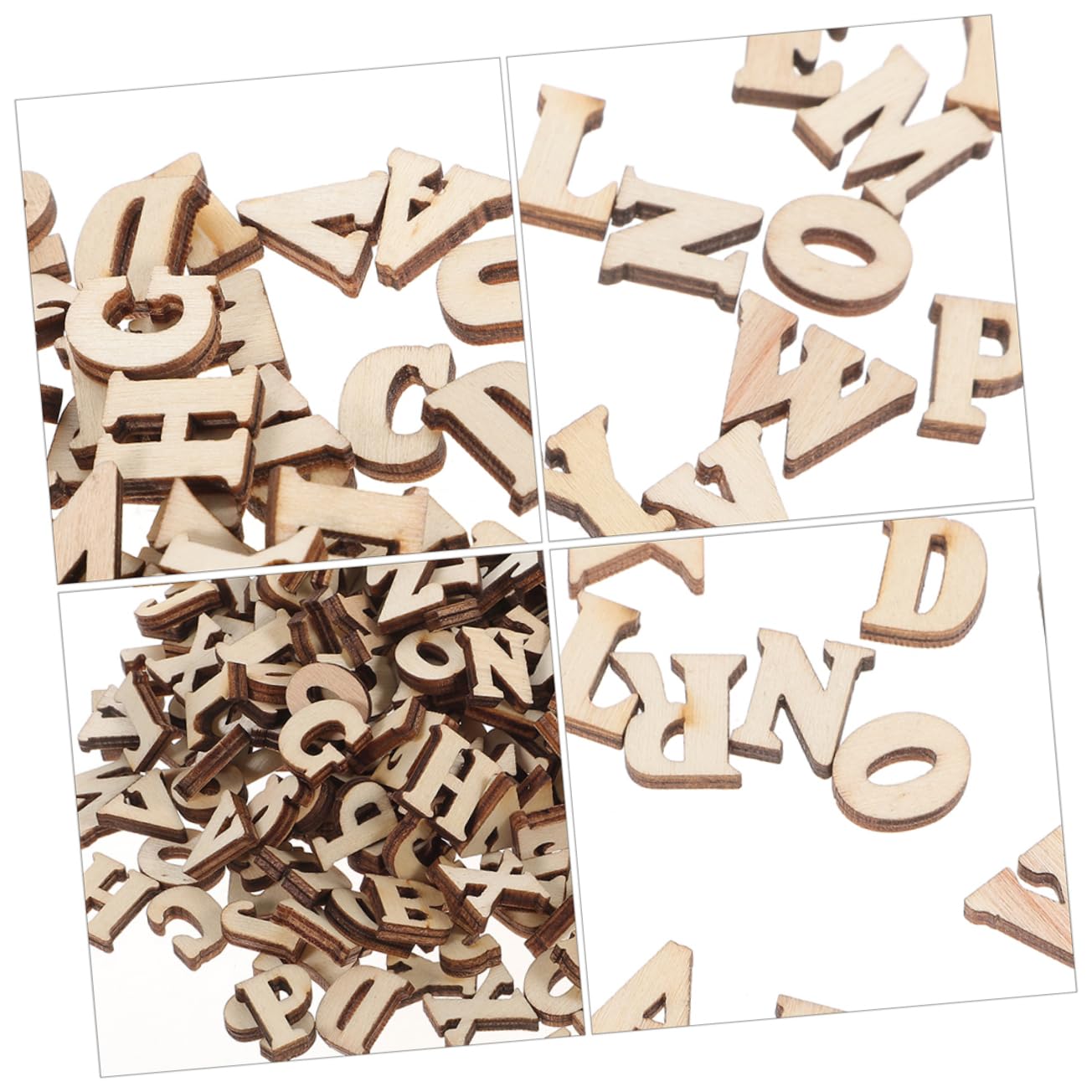 ARTIBETTER 400pcs Wooden Alphabet Letters for Crafts Natural Wood Decorations Smooth Surface Letters for Home Decor Shower Weddings High