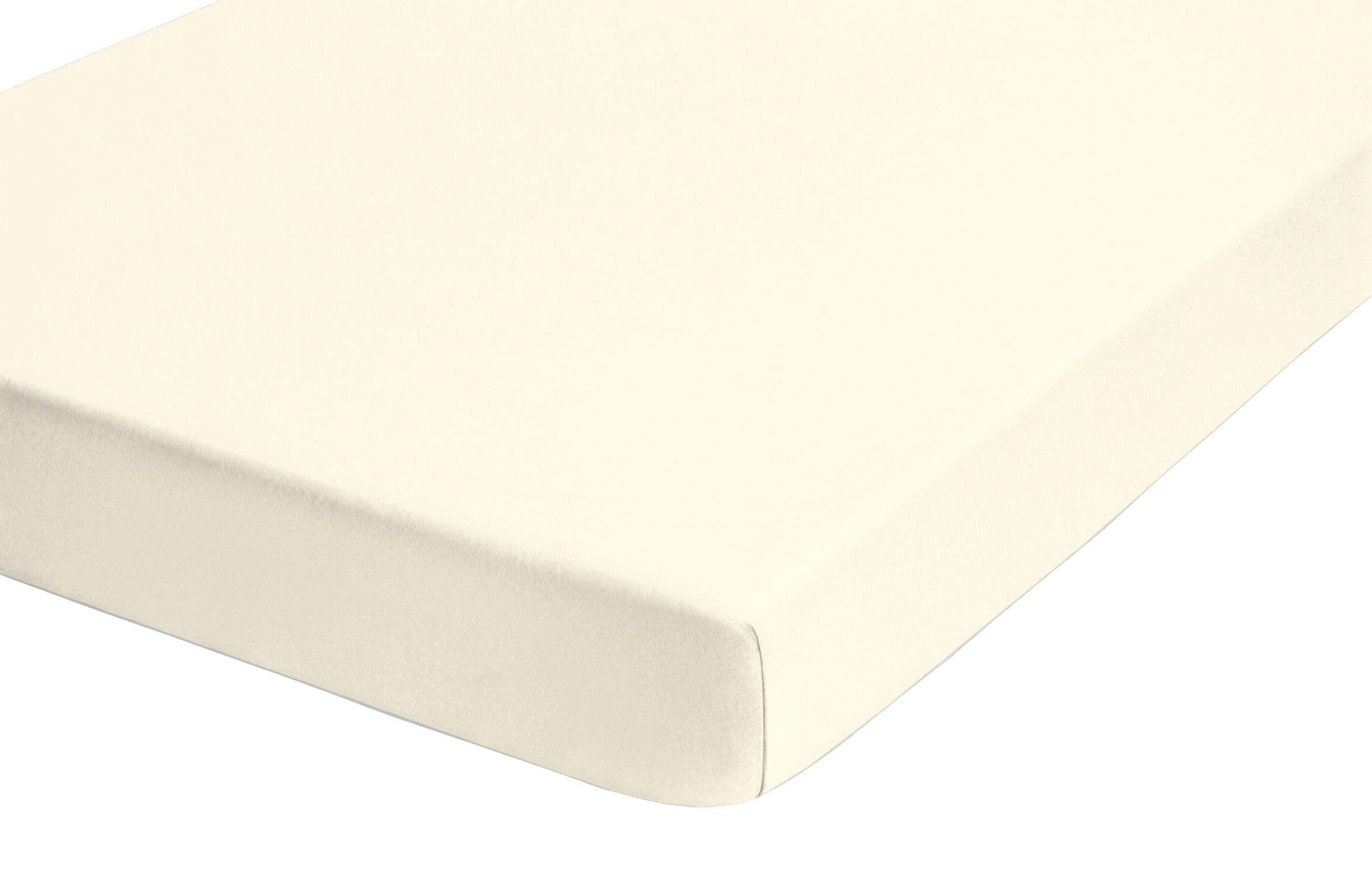 Biberna 0077155 Lenzuolo Jersey (Altezza Materasso max. 22 cm) 1X 90X190 cm > 100X200 cm, Natura