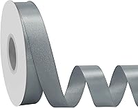 Vista 234 de Cinta de satén rosa polvoriento de doble cara, 3/8 pulgadas x 50 yardas, cintas de poliéster rosa polvoriento para envolver regalos, cinta de tela