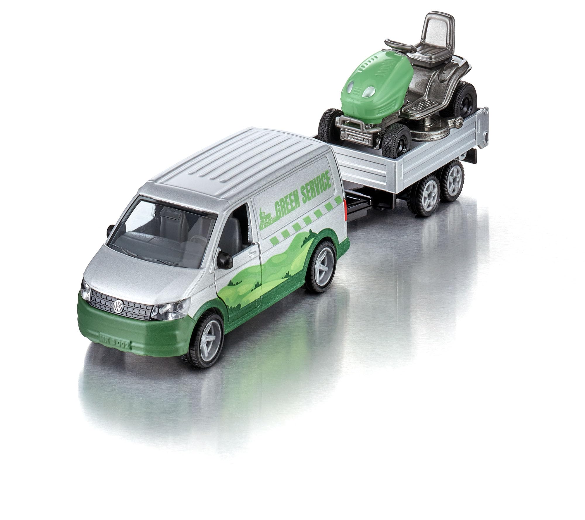 Siku VW T6 z traktorem ogrodowym