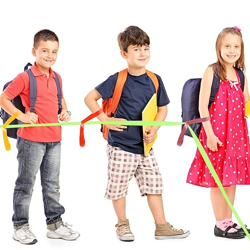 Miniatura 6 de Paquete de 2 cuerdas de seguridad para caminar cortas con 12 asas para niños preescolares y niños pequeños al aire libre, guardería, guardería,