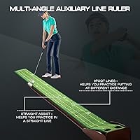 Vista 5 de Indoor Putting Green Matt - Esterilla de práctica de golf portátil con pelota, fácil de limpiar. Gran regalo