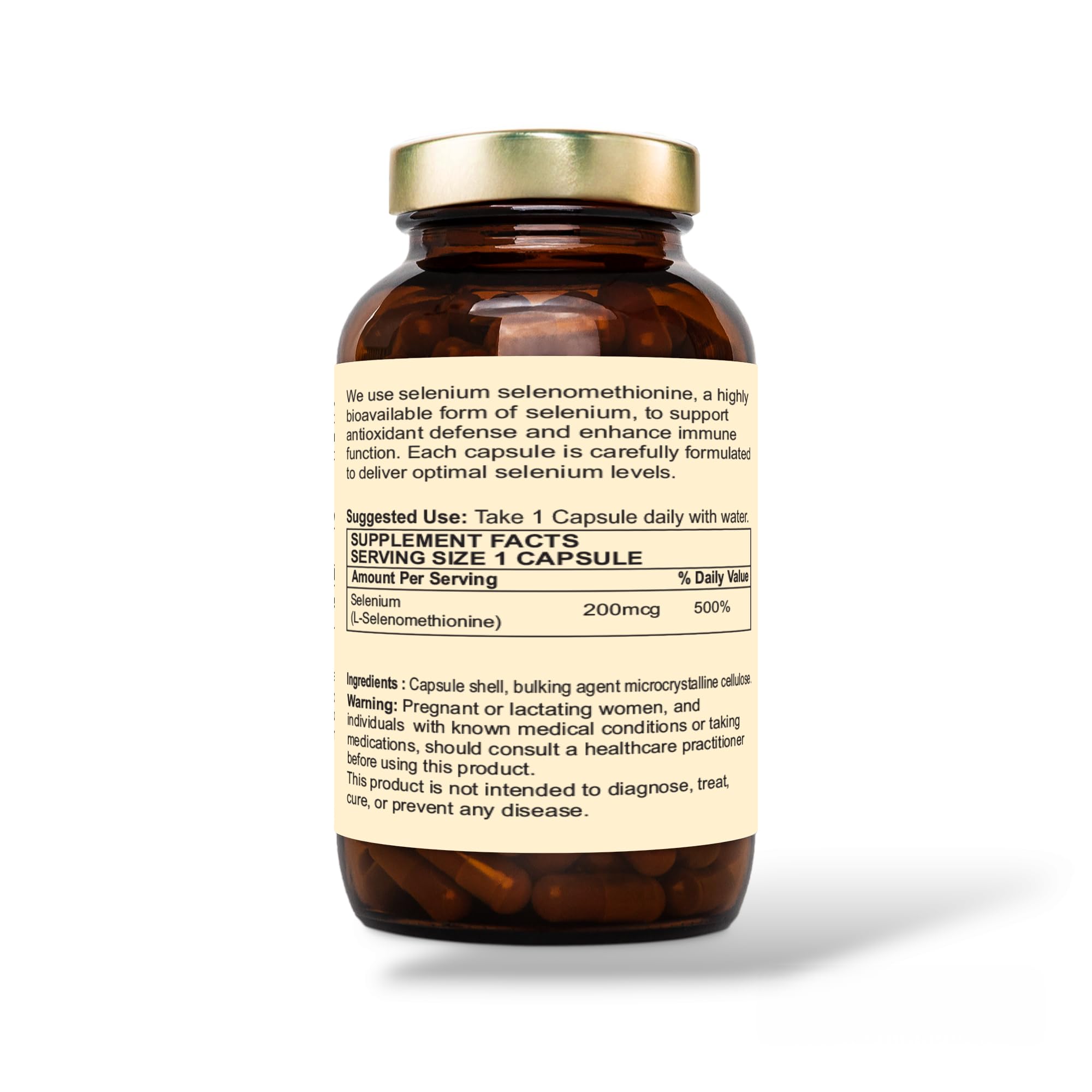 NutraLiebe Selenium High Strength - Essential Trace Mineral for Thyroid, Immune System, Hair, Skin & Nails, 90 Capsules - Image 7 thumbnail
