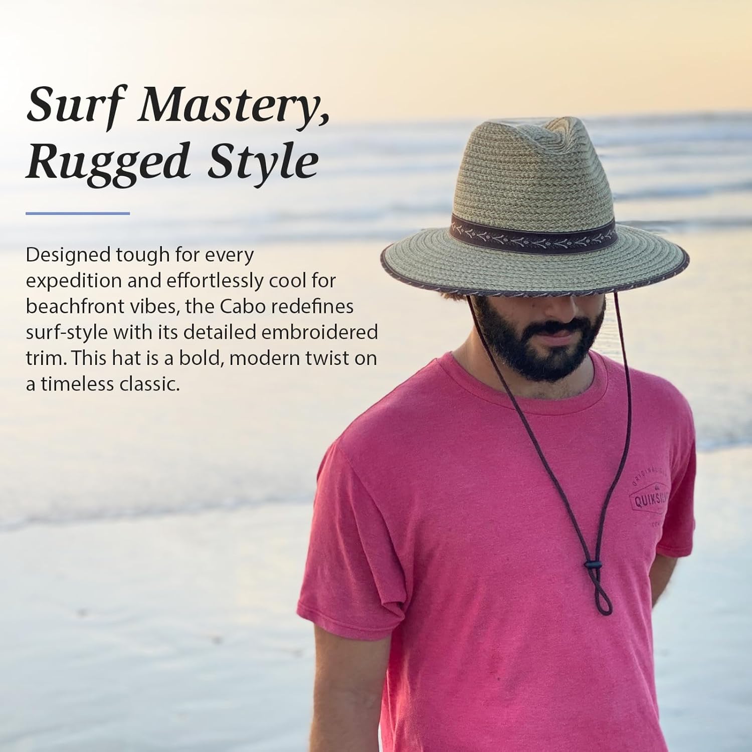 Wallaroo Hat Company – Men's Cabo Fedora – UPF 50+ Sun Protection, Wide Brim Sun Hat with Chin Strap, Adjustable