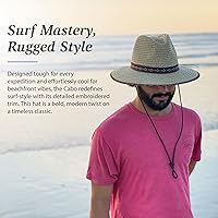 Vista 3 de Wallaroo Hat Company Cabo Fedora para hombre - Protección solar UPF 50+, sombrero natural de ala ancha con correa para la barbilla, ajustable