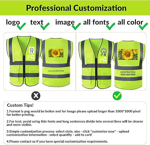 Miniatura 2 de Chaleco de seguridad personalizado logotipo visibilidad chaleco reflectante clase 2 Hi Vis seguridad construcción ropa de trabajo