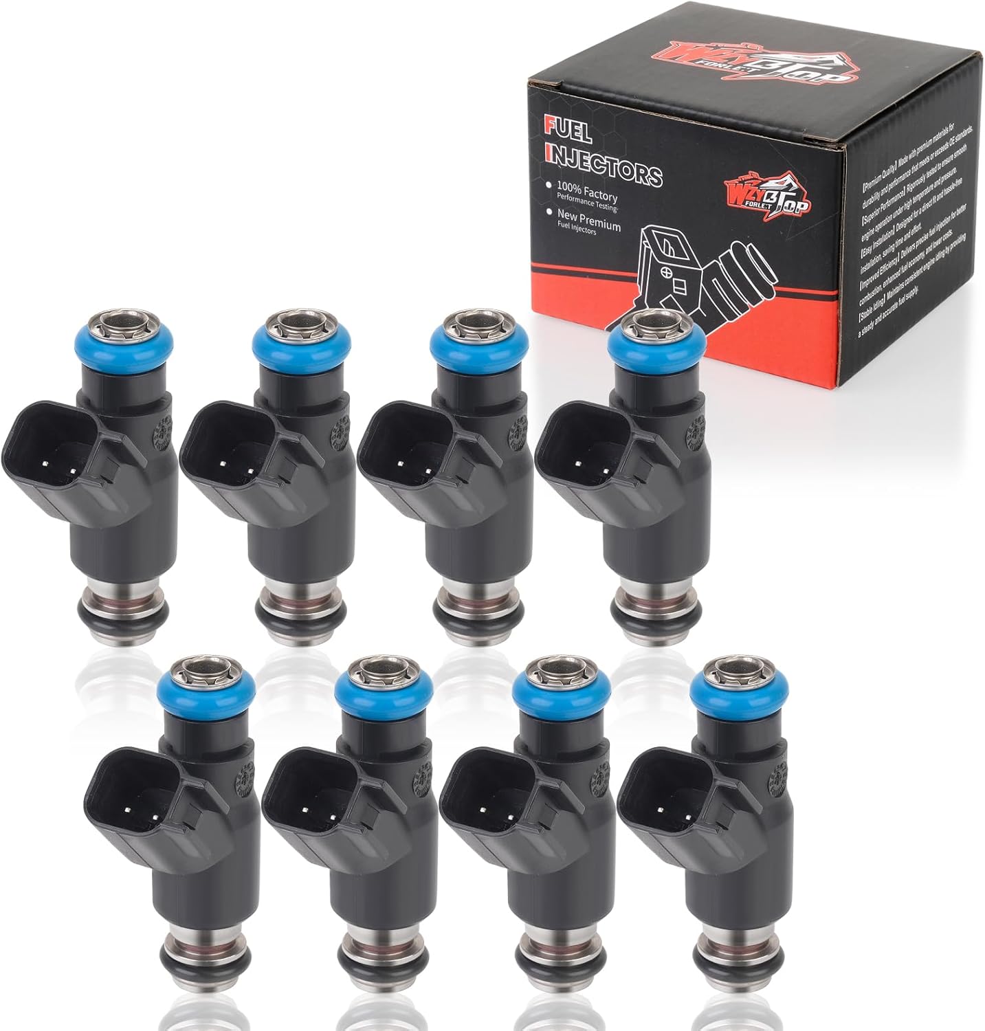 Fuel Injectors Fit for 2010 2011 2012 2013 Chevy Silverado 1500 Avalanche Tahoe Colorado Express 1500 2500 3500, GMC Yukon Sierra Savana 1500, Cadillac Escalade Replace#12613411 8Pcs